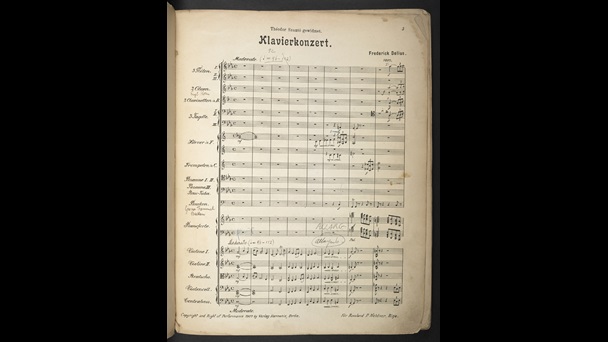 Frederick Delius, Piano Concerto, with annotations by Thomas Beecham