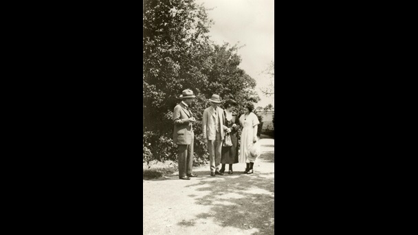 Group photograph, Jelka Rosen, Frederick Delius, Beatrice Harrison, Evlyn Howard-Jones